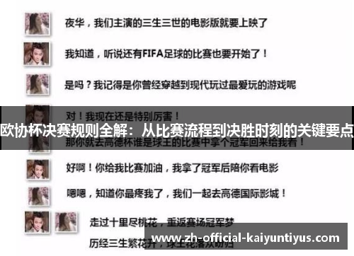 欧协杯决赛规则全解：从比赛流程到决胜时刻的关键要点